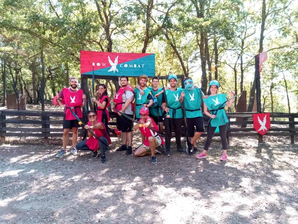 Tiro al arco en un archery tag